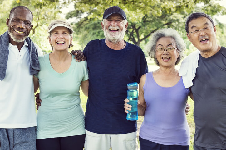 A group of smiling older adults enjoying the amenities at Alpine Skilled Nursing & Rehabilitation in Ruston, LA, showcasing how little details make a big difference.