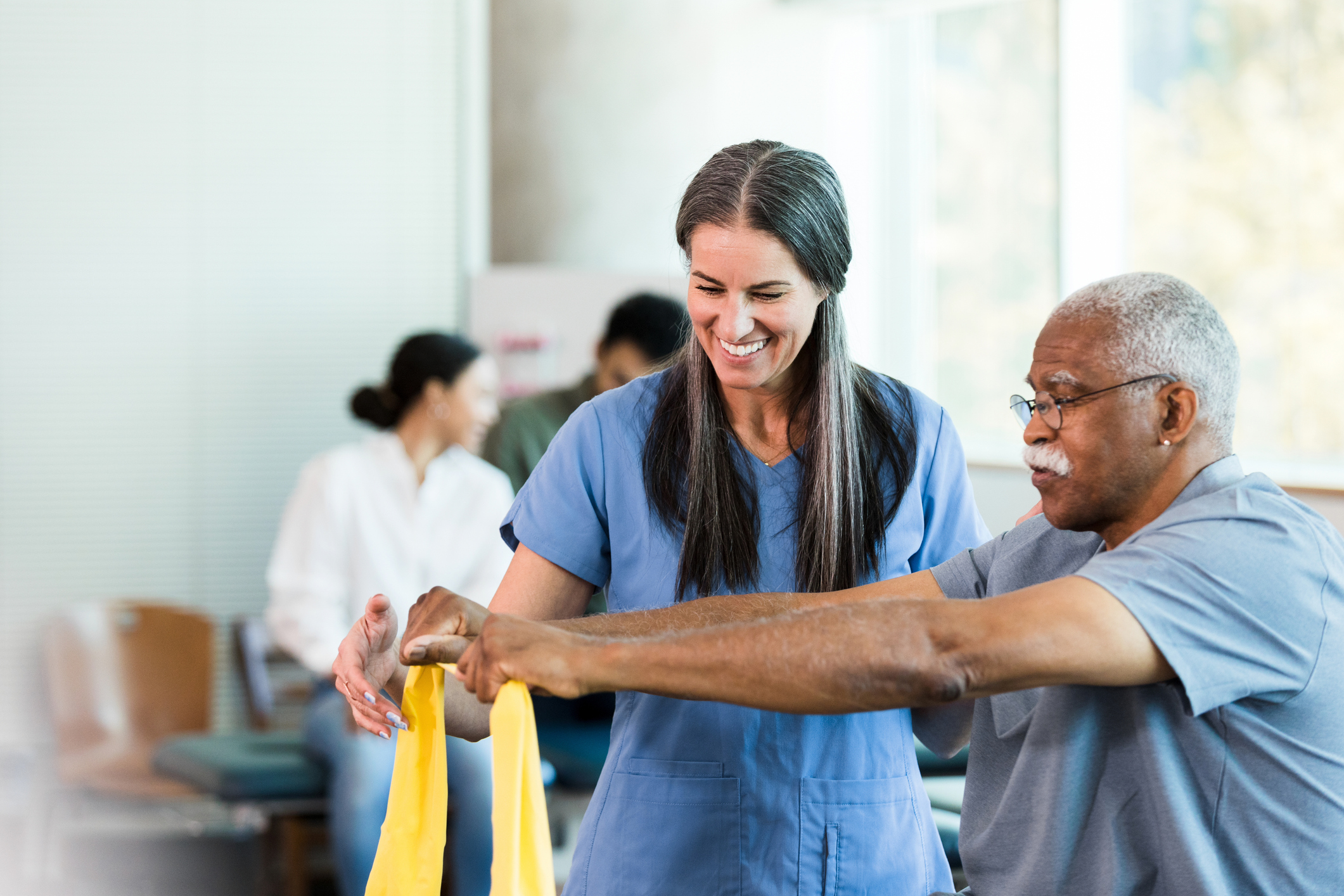 Elderly patient receiving occupational therapy services from an expert in Ruston, LA